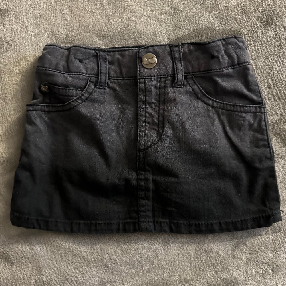Like New H&M Ombre Gray & Black Denim Skirt Sz 1.5-2yrs
